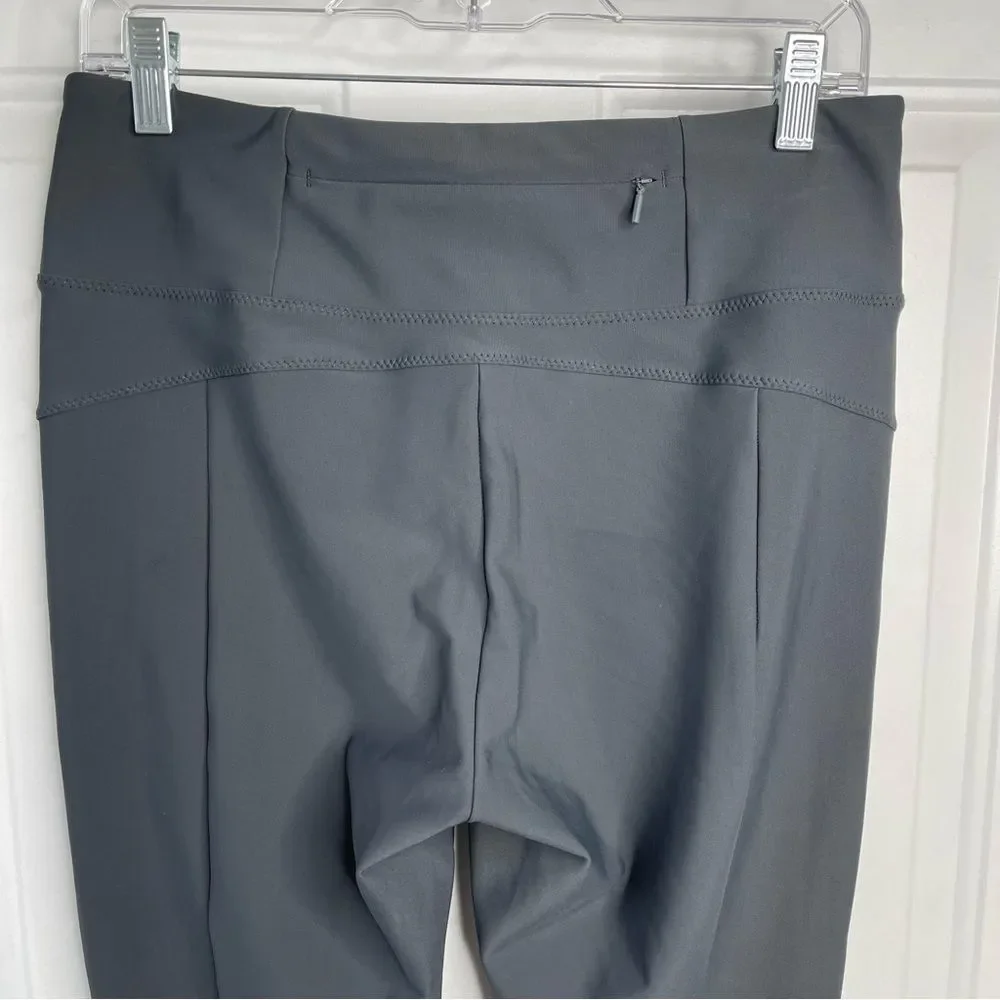 Athleta dark grey/blue side zipper pocket ankle slit leggings size Medium Tall - Picture 11 of 11